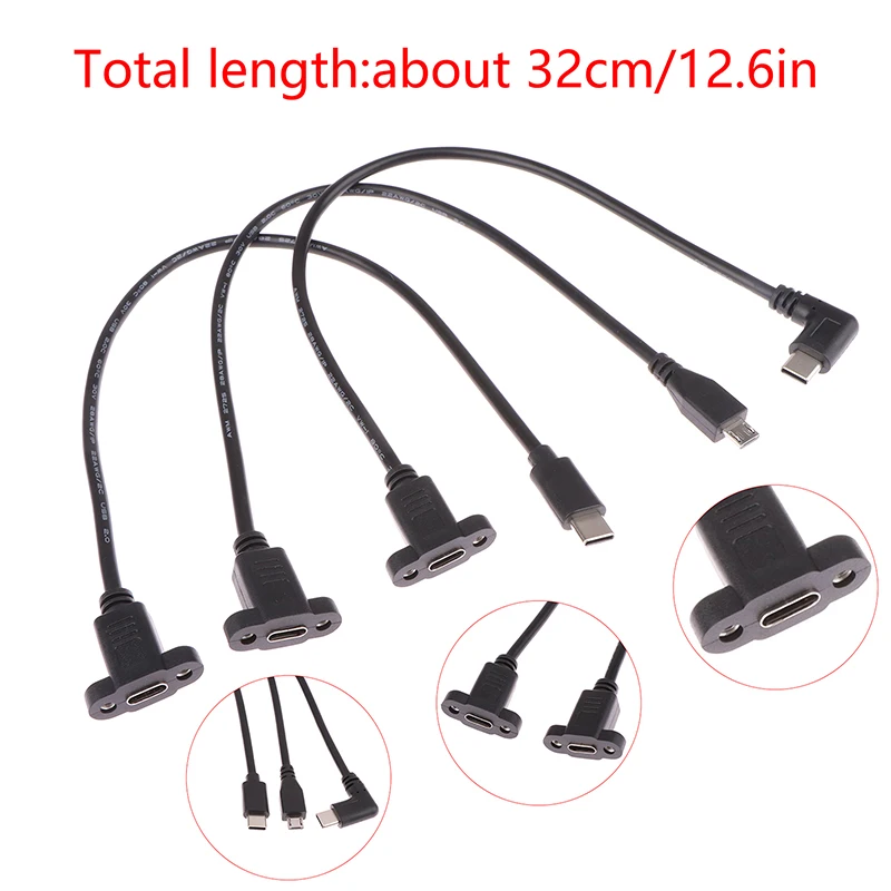 

Кабель-удлинитель с разъемами Micro-USB 3,1 и USB Type-c, 17 мм, 3,1 м