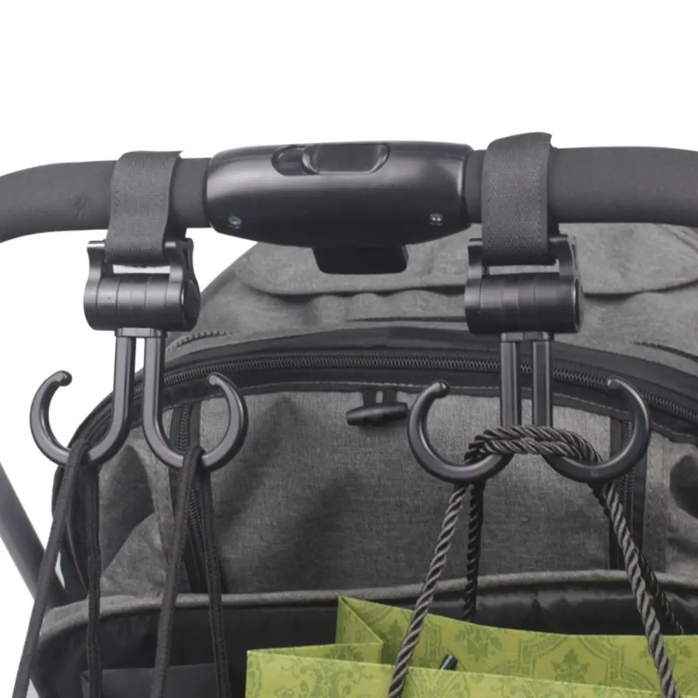 

High Quality 360 Degree Rotatable Multi Purpose Convenient Stroller Accessories Double Hook Hanging Hook Stroller Hook