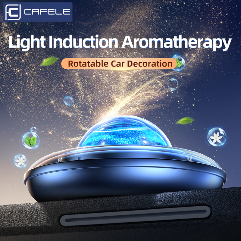 UFO Car Air Freshener Rotating Solar Aromatherapy Solar Energy Auto Interior Accessories Decorations Interesting And Fun