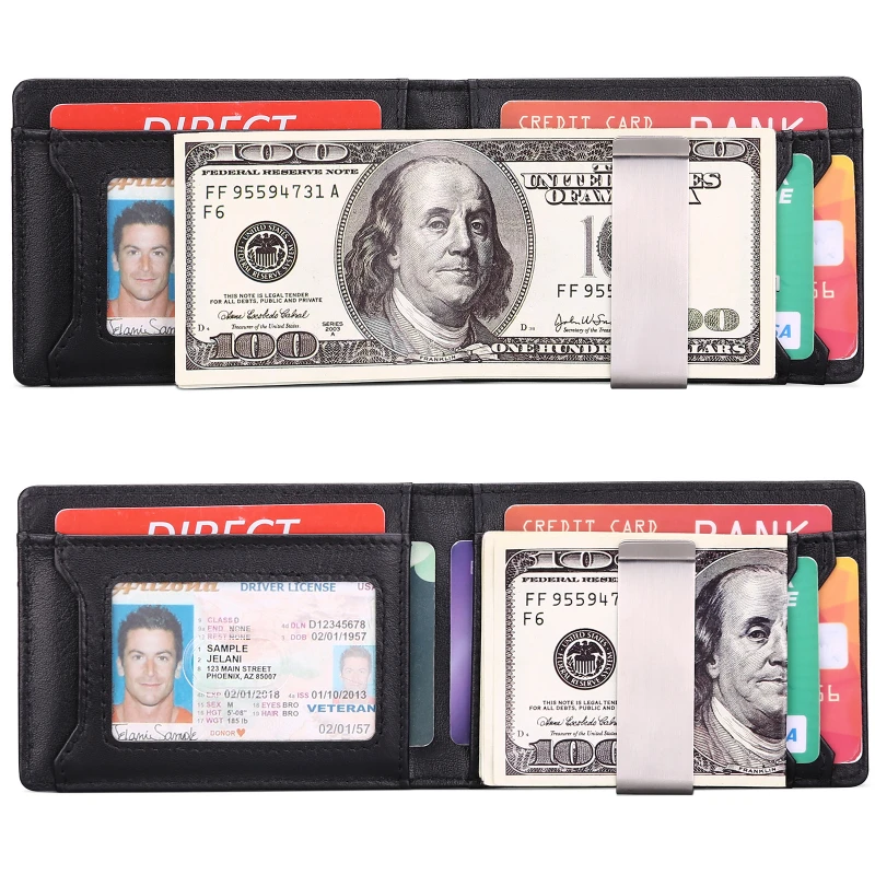 DonDon Pince à Billets Pour Homme - Design Élégant Et Compact - Noir - 5,3 Cm