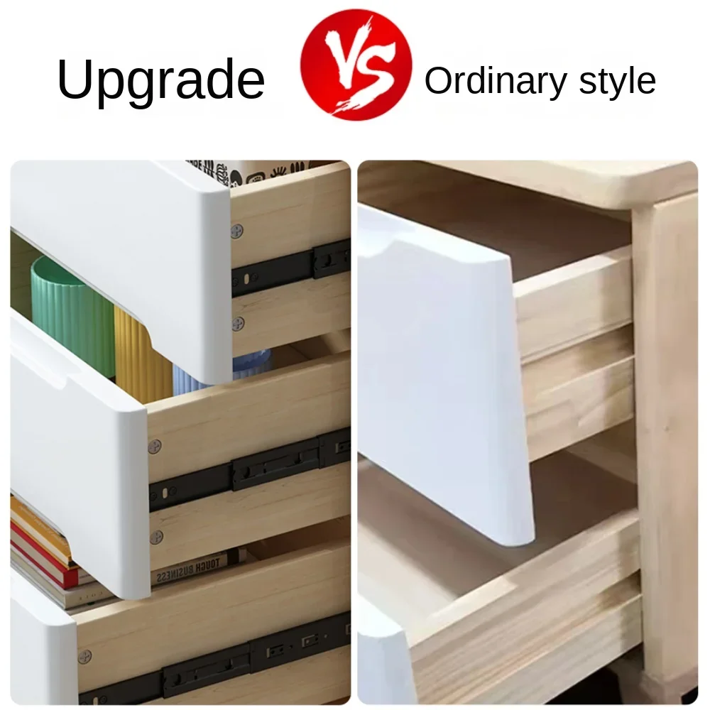 

Full solid wood bedside table, modern and minimalist bedroom, small unit cabinet for storage, Nordic bedside, Japanese style sto