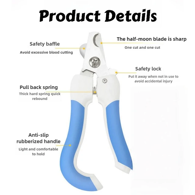 Curved Blade Pet Nail Clippers – Large & Small Sizes with Comfort-Grip Handle, Safe Trimming Tool for Big Dogs and Cats Grooming 2