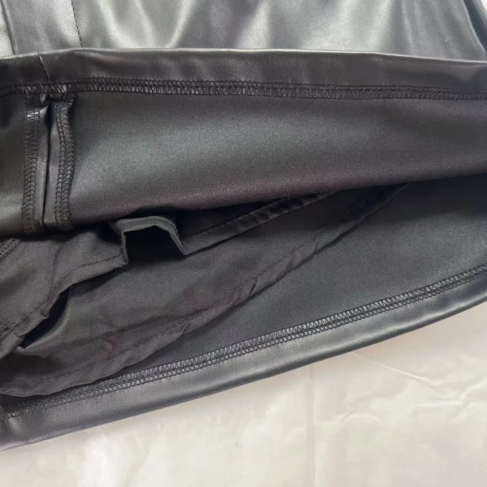 2026 Summer Women Black High-end PU Leather Bodycon Mini Skirt Sexy Hot Girls Short Skirt