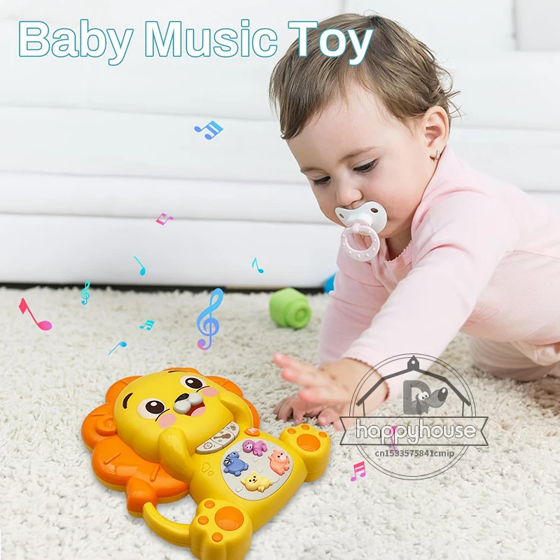 Musical Toys for Toddlers Kora Elephant Lion Baby Piano Light Up Musical Toys Baby Girl Toys Toddler Early Education Baby Toys 6