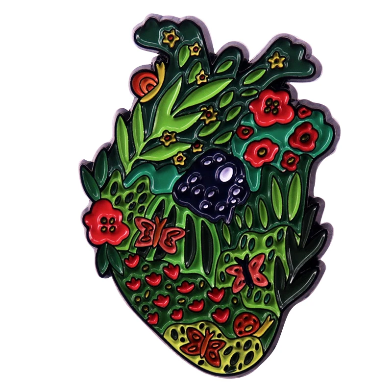 

A3072 Cartoon Art Heart Creativity forest garden Design Enamel Pin Funny Brooches Badge Lapel for Women Jewelry Gift