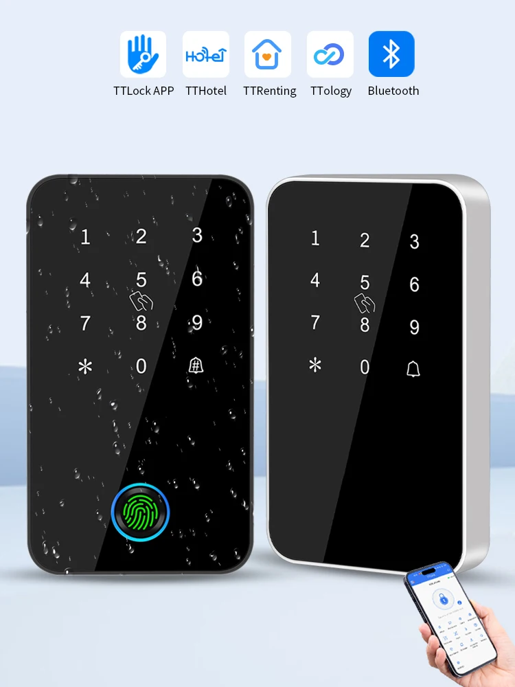 BSTUOKEY IP67 방수 스마트 잠금장치: 지문, 번호, NFC, 블루투스 13.56MHz, 앱 잠금해제. 야외 출입 통제 키