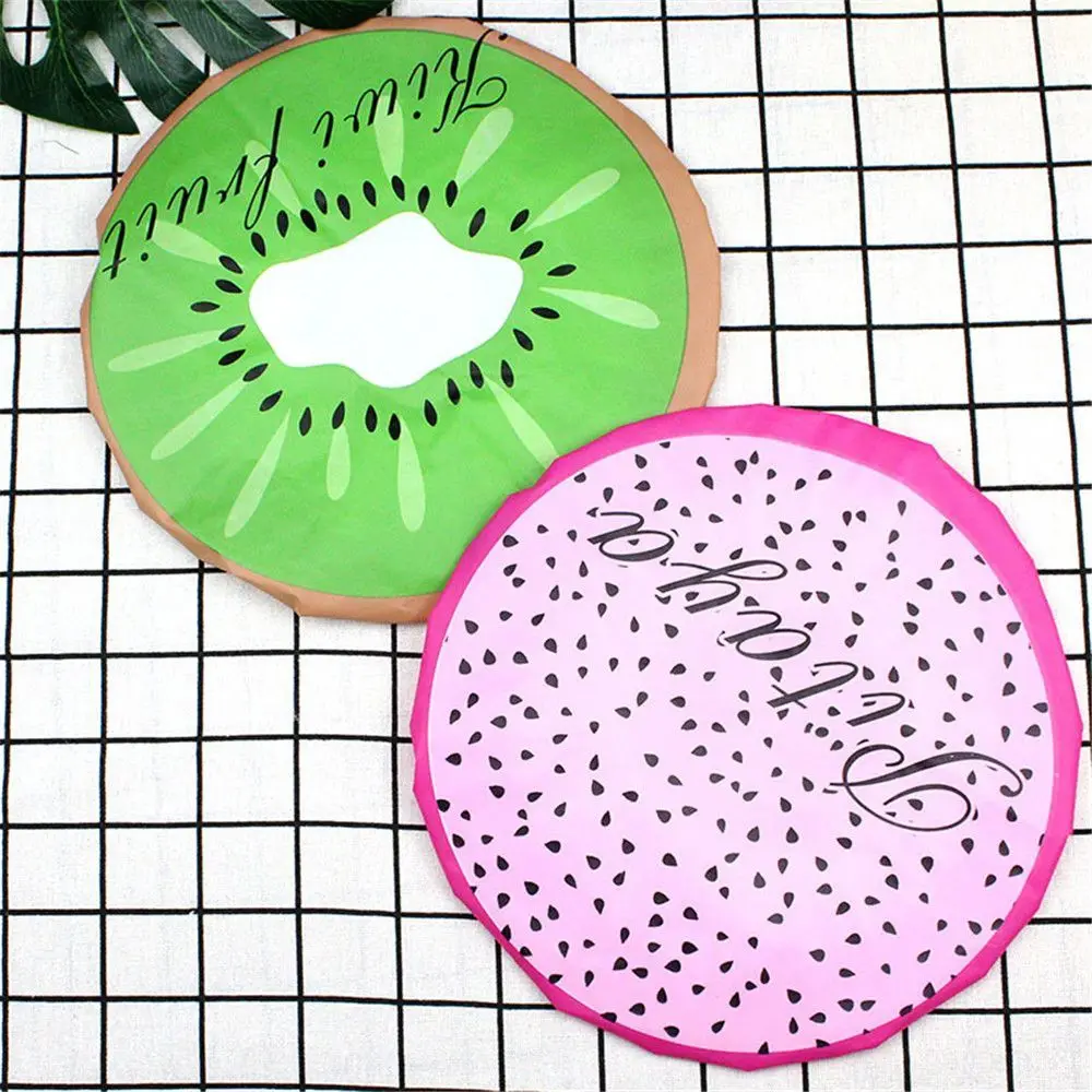 Cute Fruit Waterproof Elastic Shower Cap Thickened Bath Hat Reusable Head Hair Cover For Women Sleep Cap Bathroom Accessories shower cap waterproof shower cap