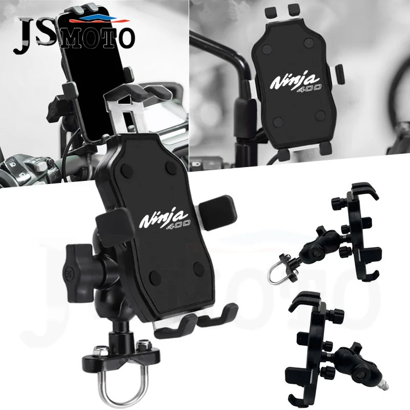 

For KAWASAKI NINJA 300 400 Ninja300 ninja400 Motorcycle CNC Navigation Handlebar Mobile Phone Holder Mounting GPS Stand Bracket