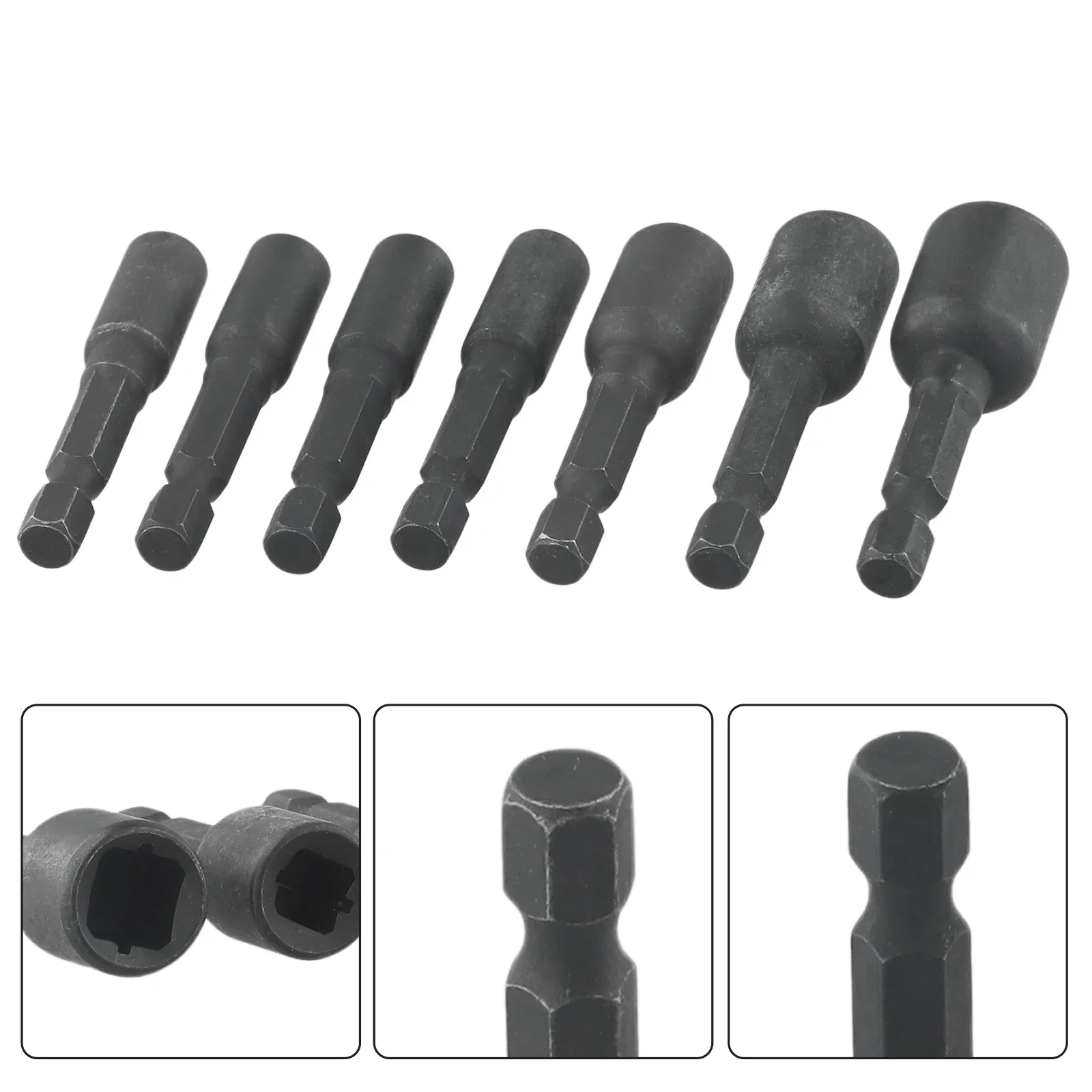 Tap and Die Set Of Socket Adapters Extensions 1/4" Hex Shank Machine Screws Metric Plug Threading Tool For Electric Drill M6-M14 electric drill tap tool drill tap tool drill and tap tool screw tap set