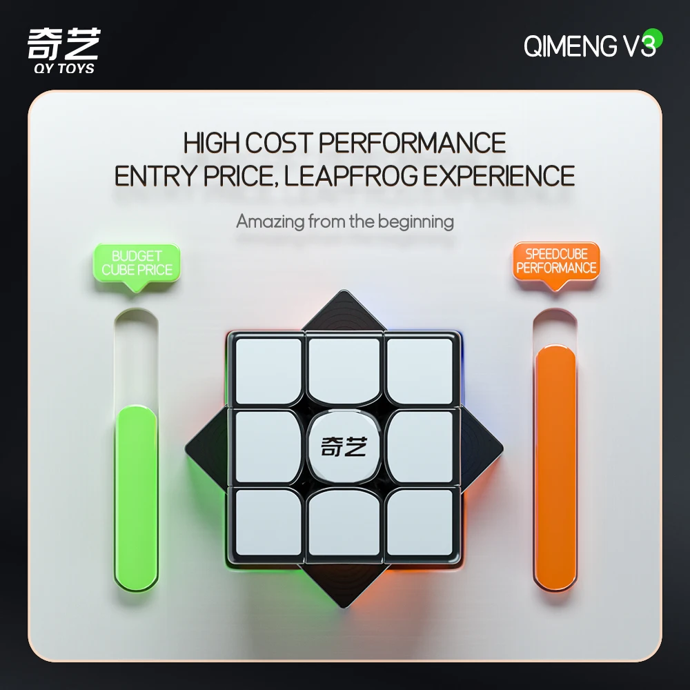 QiYi QiMeng V3  3x3 Tiled big magic  speed cube mofangge qimeng plus Professional Antistress Puzzle Toys 6