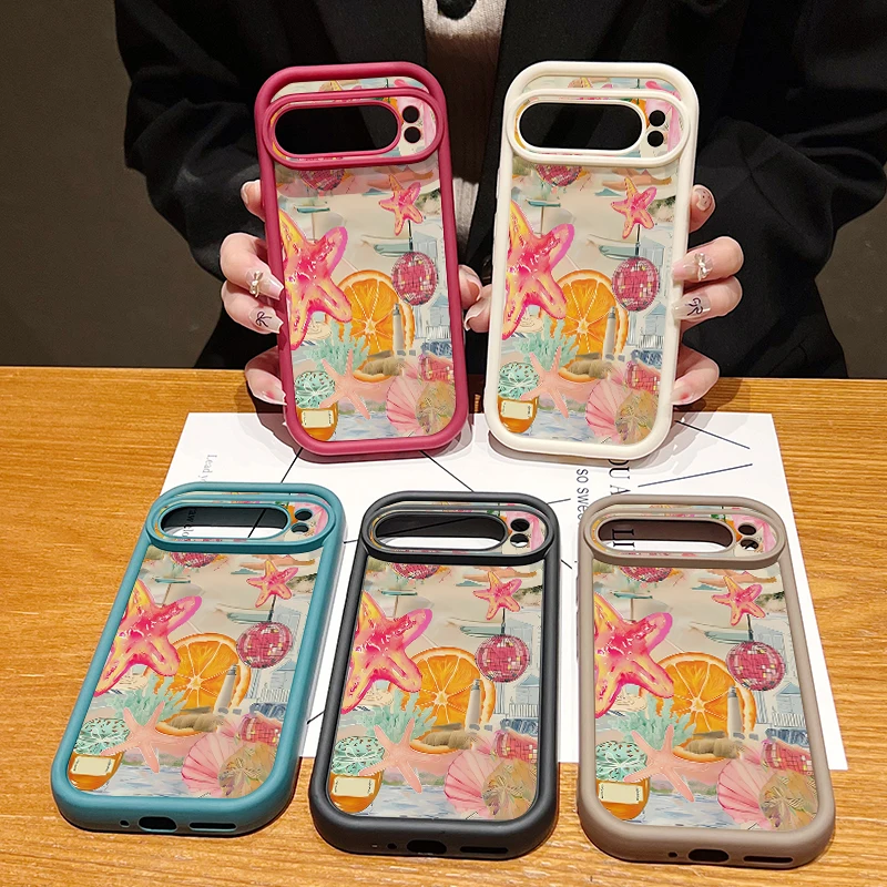 Vibrant Orange Fruit Pattern Shockproof Silicone Phone Case