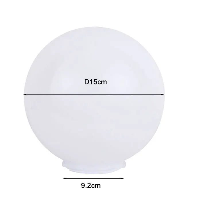 Lurrose White Acrylic Globe Lamp Shade – 25cm, Replacement Shade For Pendant Lights, Chandeliers, Outdoor Lamps - View #10