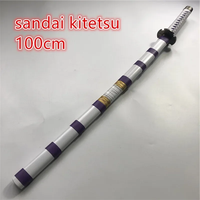 

1:1 Anime Cosplay 2nd Generation kitetsu Roronoa Zoro Sword Weapon Katana Espada Wood Ninja Knife Samurai Sword Prop Toys 100cm
