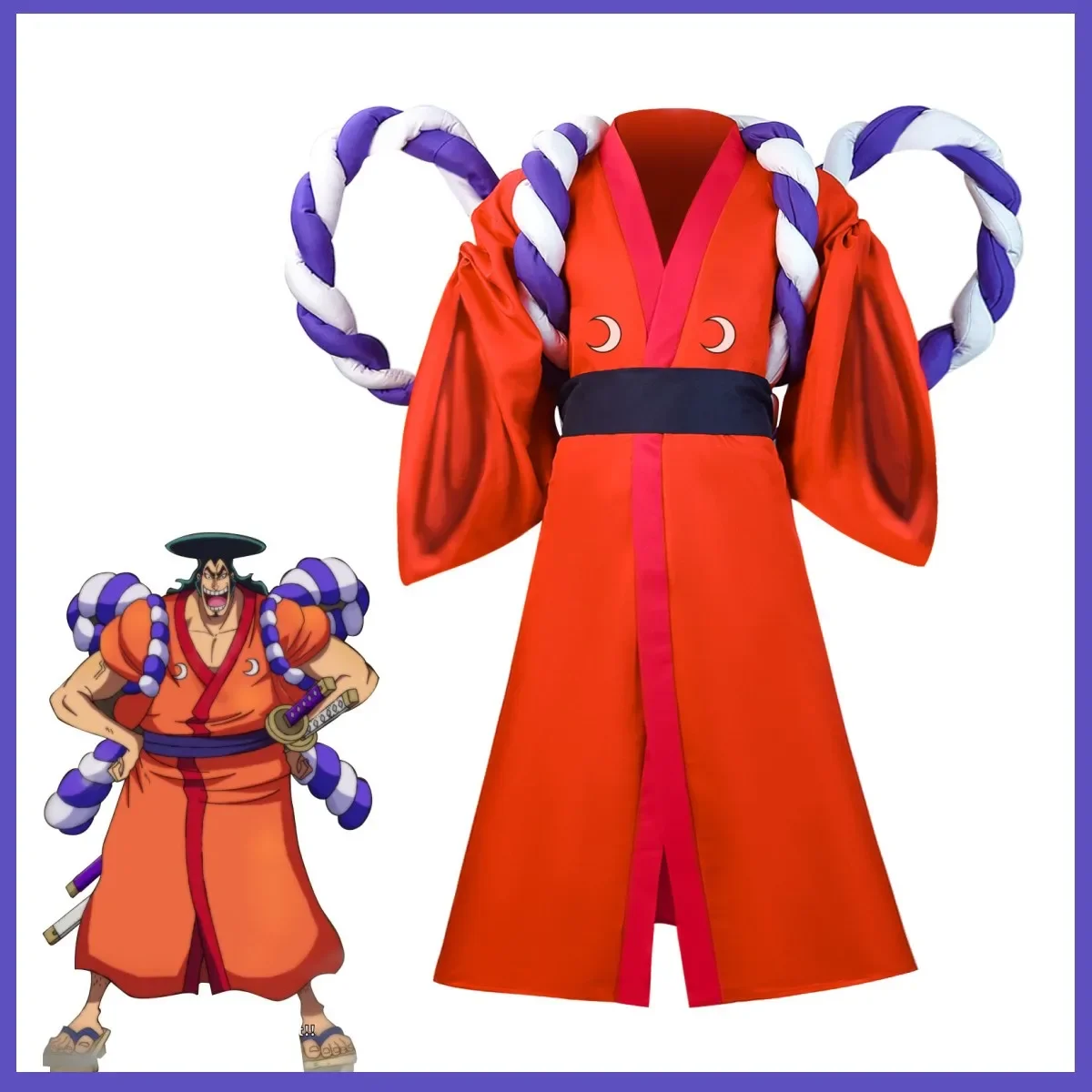 One Piece Kozuki Oden Wano Country Kimono Cosplay Costume