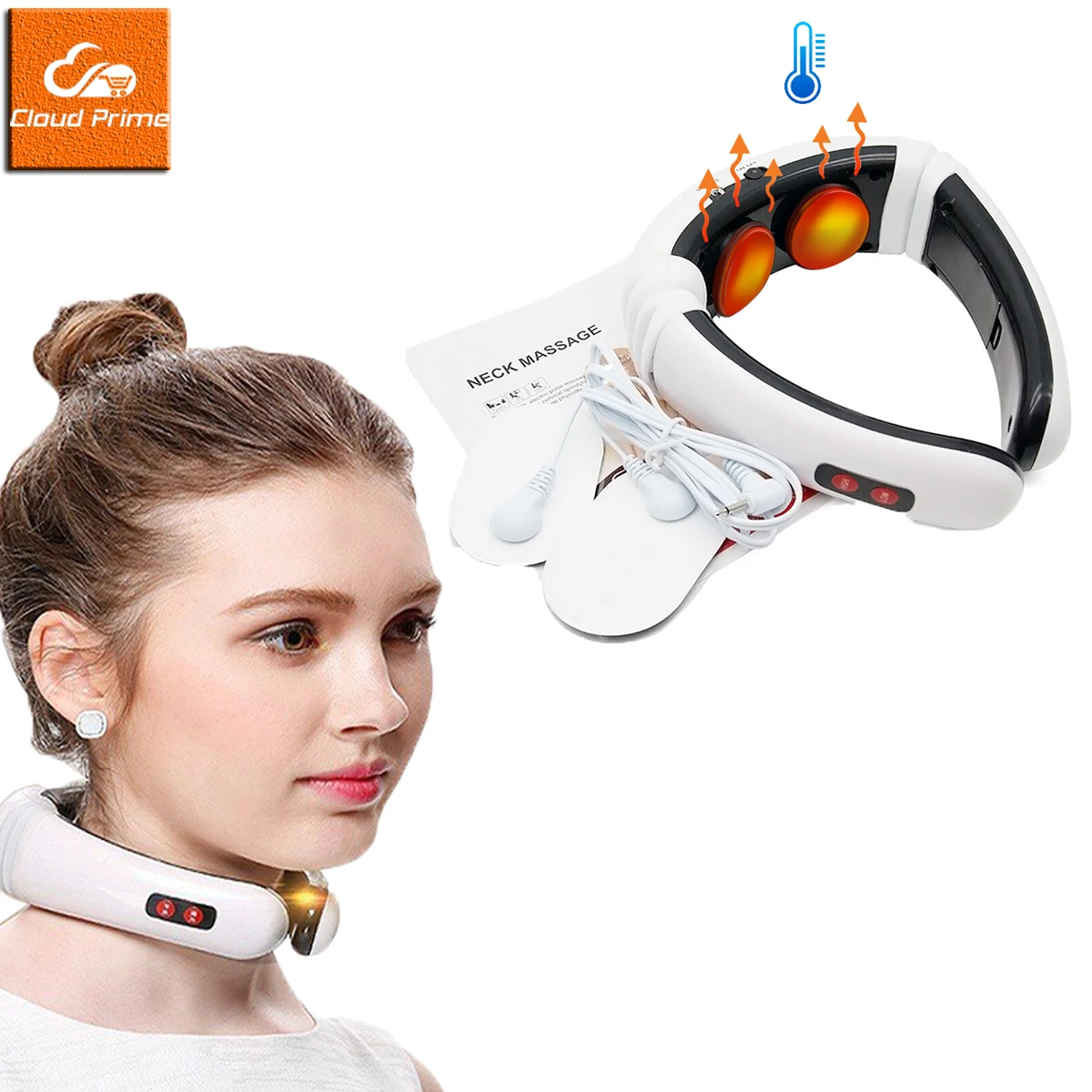 Rechargeable /Battery Electric Neck Massager& Pulse Back 6 Mode Power