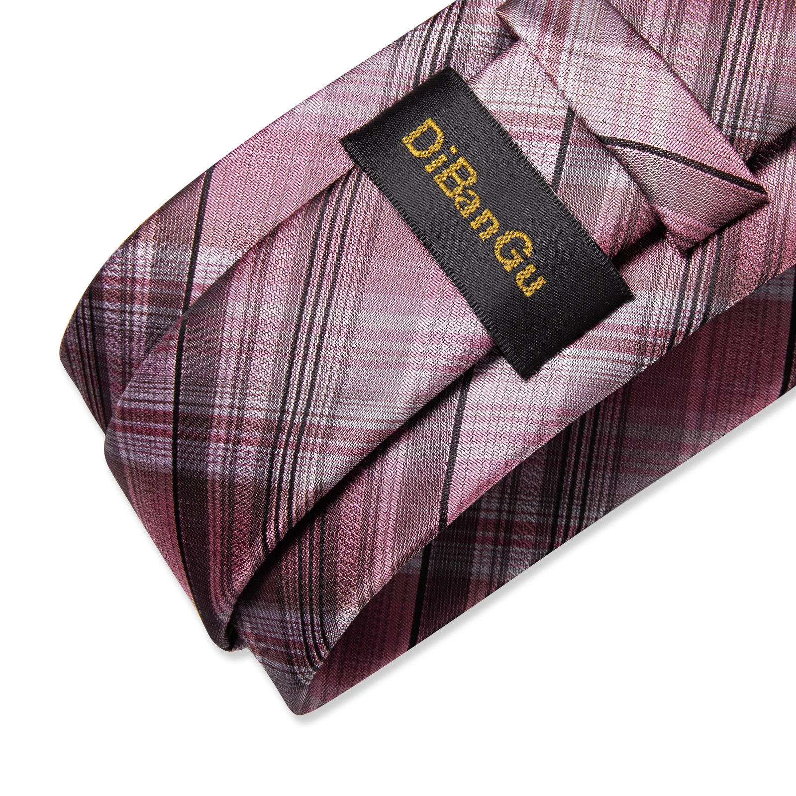 160cm Length Men's Silk Tie Set Handkerchief Cufflinks Wedding Party Accessories Neck Ties Gift for Men DiBanGu