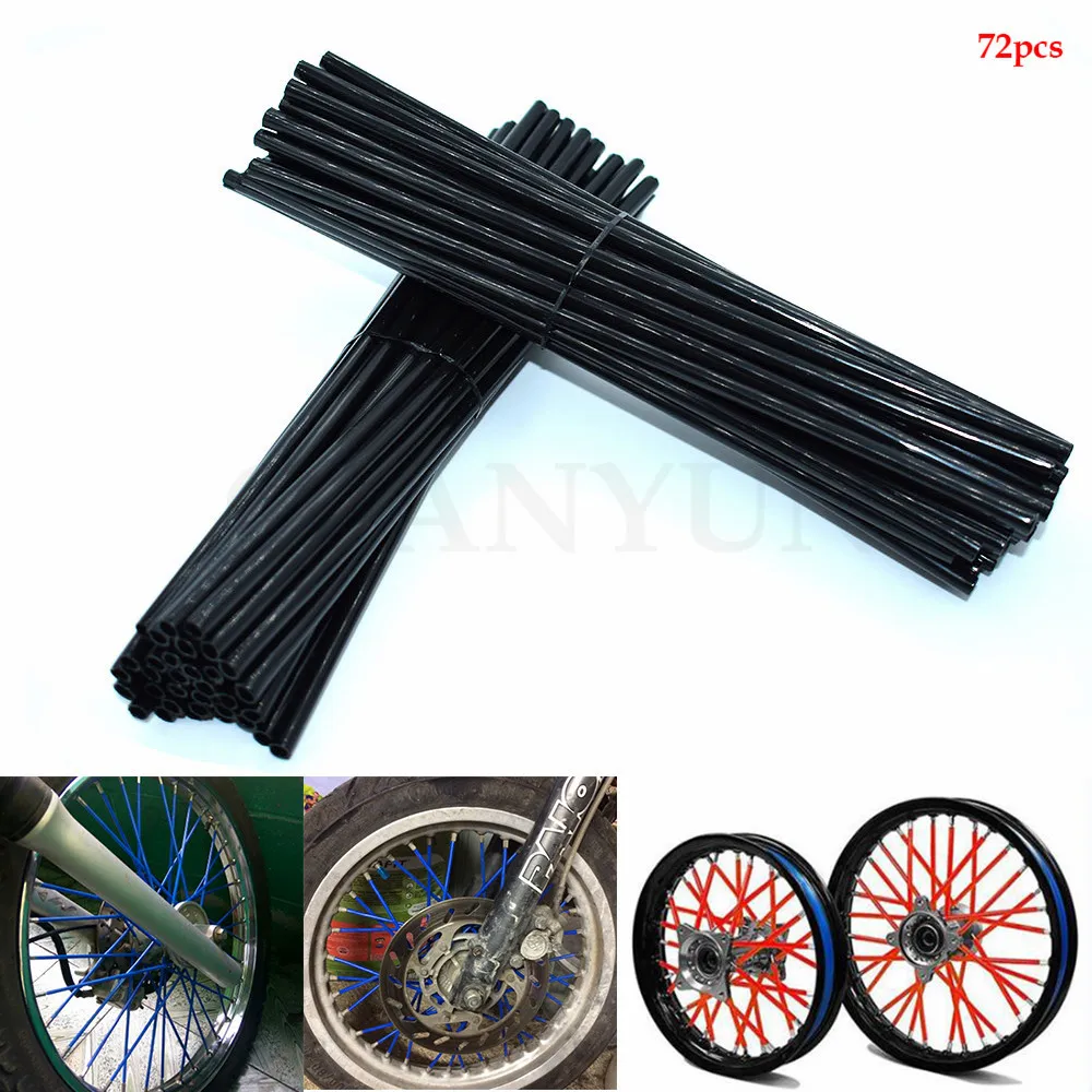 

Motorcycle Spoke Skins Wheel Rim Wrap Tubes Cover For Yamaha FZ1 Fazer 2006-2013 FZ6 Fazer 2004-2010 2008