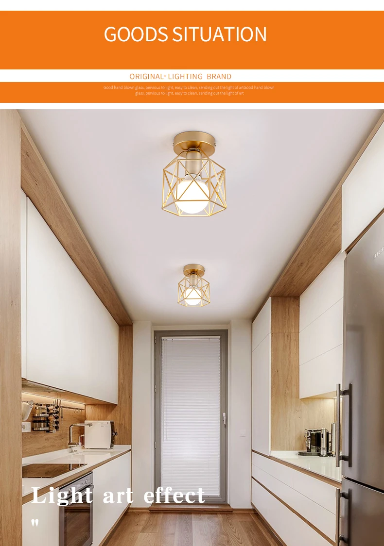 Description Picture 4 of itemNordic Minimalism Gold Shade home decoration ceiling lights Metal Household Accessories ceiling Lmap lamp