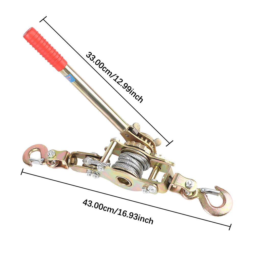 Winch Fastener Rope Rope Tensioner 2T 2m Wire Manual Tensioner Car accessories Ratchet Double Hook For Car Cargo
