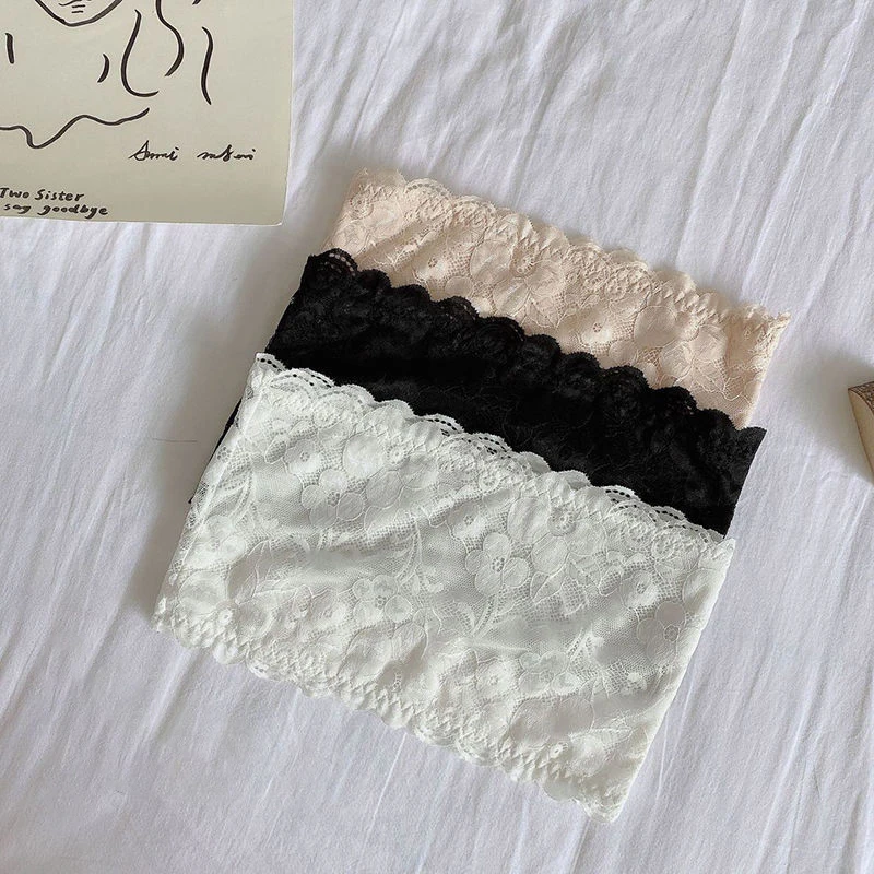 Lace Sexy Anti-Exposure Strapless Elastic Underwear Tube Top For Women