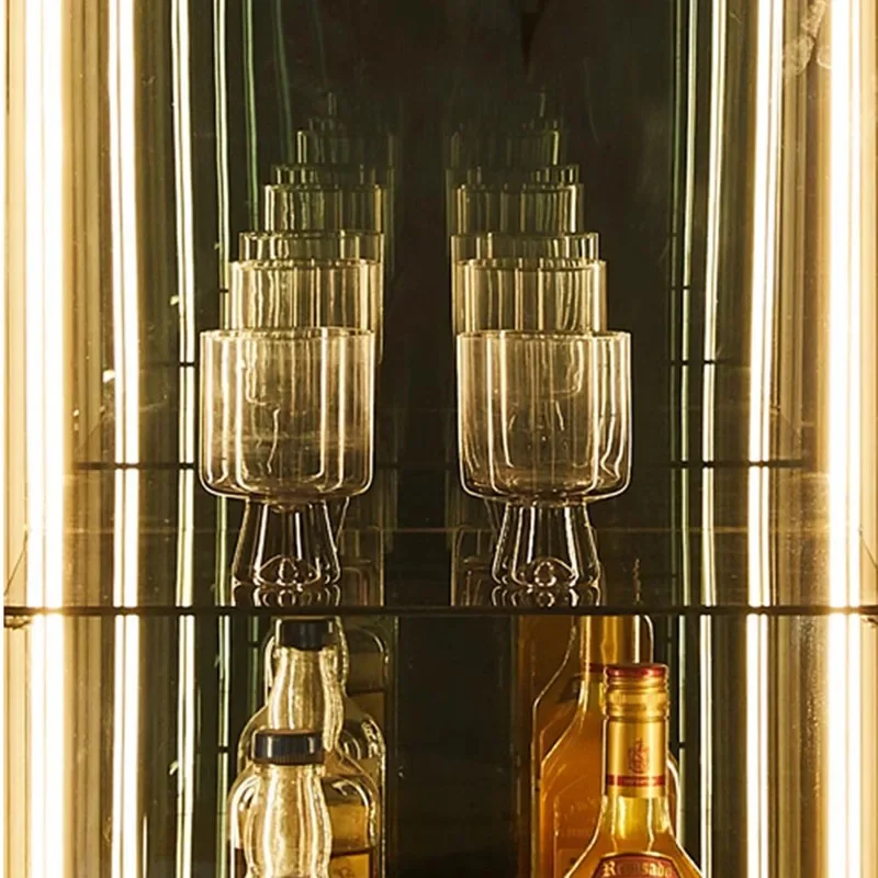 Drinks Cabinet Wall Bar Whiskey Wine Refrigerator Nordic Iron Open Cabinets Luxury Full Kitchen Showcase Vitrine Furniture Rack