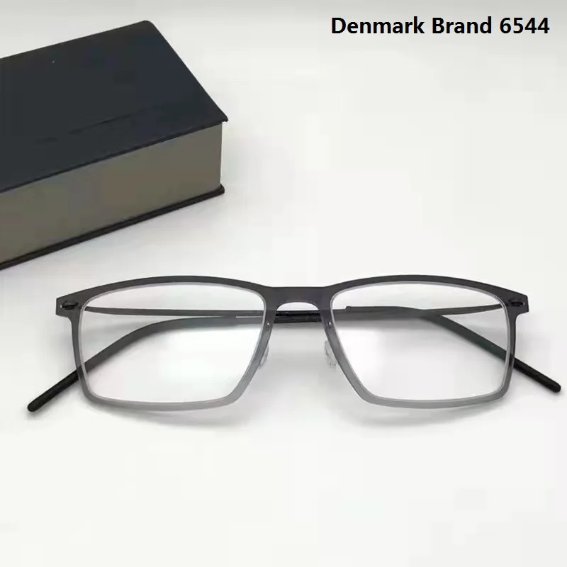 Denmark Brand Glasses Frame Men 6544 Business Eyewear Pure Titanium