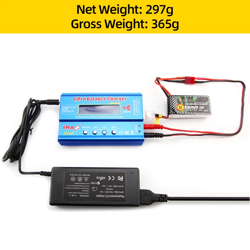 Chargeur Imax B6 80W + Alimentation 12V/5A pour Batteries LiPo/NiMH/Pb