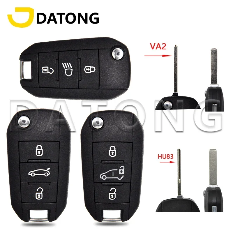 

World Car Key Shell Case Datong For Peugeot 208 2008 301 308 508 5008 Citroen C-Elysee C4-Cactus Replacement Key Shell Case