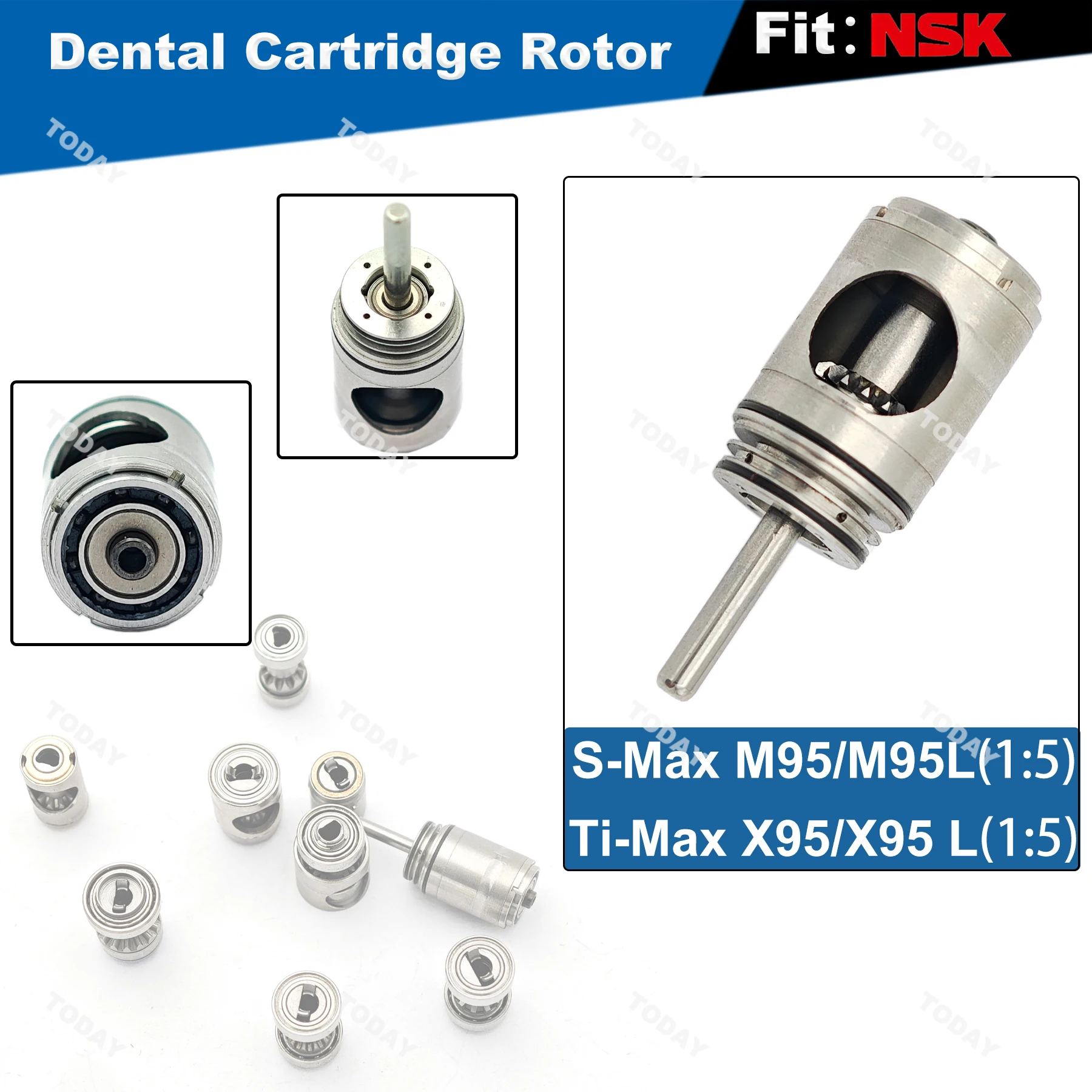 Cartuccia Turbina Dentale 1:5 Rotore Per Nsk S-Max M95/M95L Ti-Max X95/X95L Accessorio Manipolo Odontoiatria