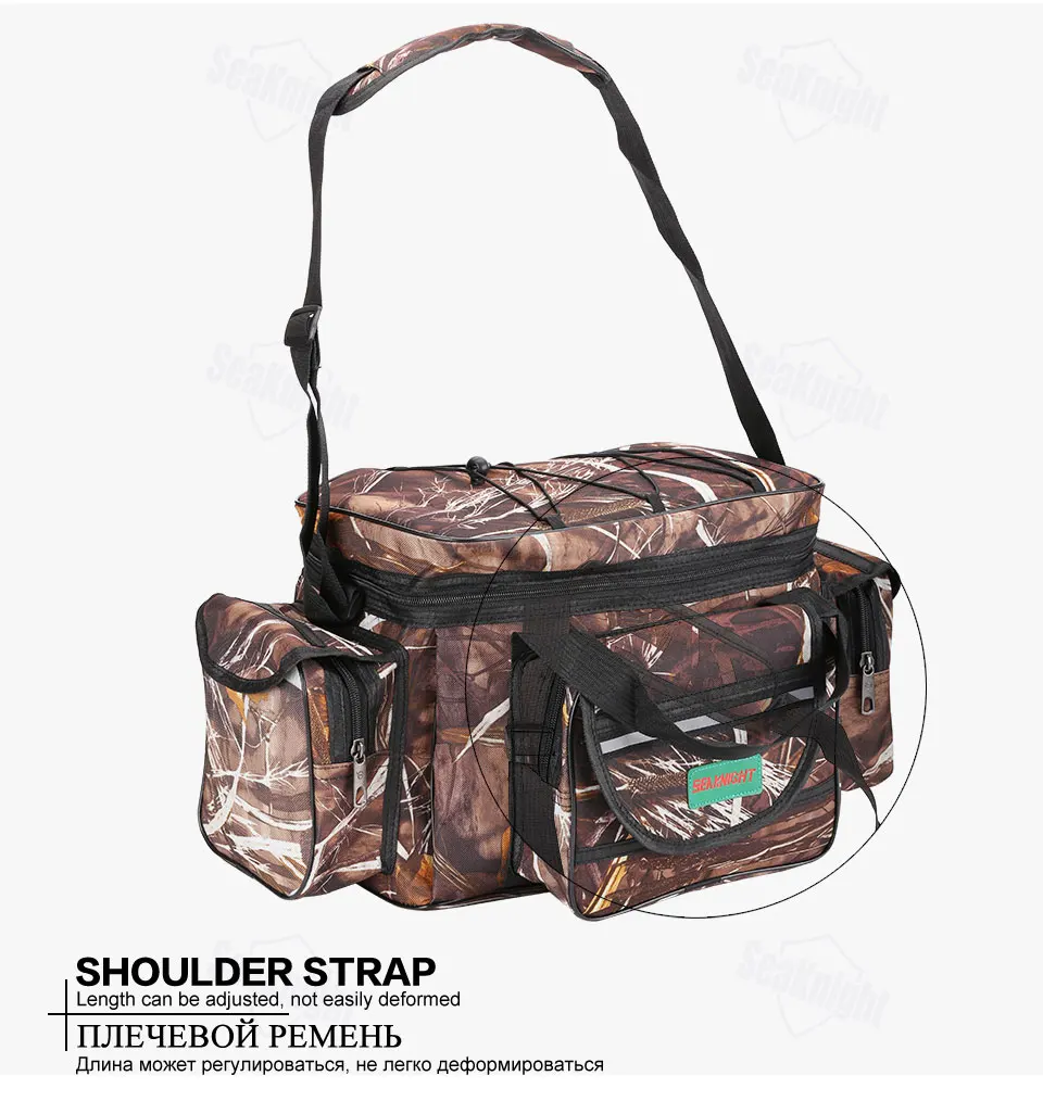 SeaKnight Marke SK003 22L Große Angeltasche Wasserdichte Nylon Multifunktionale Angelgerät Pack Outdoor Umhängetasche 50*27*28 cm – Detail 6
