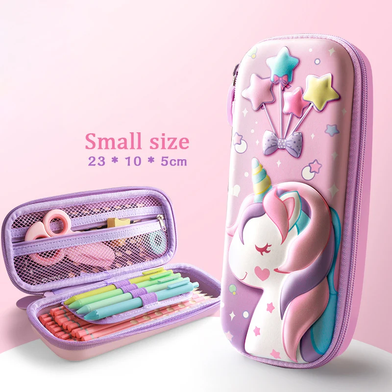 Unicorn Pencil Case For Kids Girls 3d Eva Cute Pen Pouch High Capacity  Portable Multifunction Stationery Bag School Supplies Box - Pencil Cases -  AliExpress