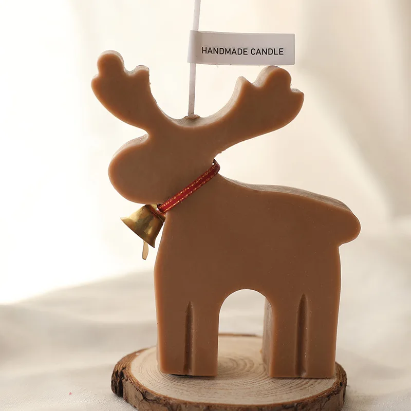 Holiday Scented Candles with Reindeer Design - Festive Home Decor and New Year Gift
