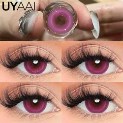 Vibrant Contact Lens Makeup - Red, Pink, Blue & Natural Black Colored Lenses (Candy Pink)