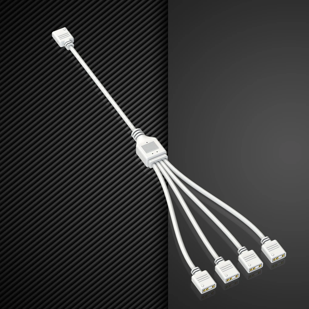 ARGB Adapter Cable 5V 3PIN Connector 1 To 2/3/4 Chassis Fan Splitter Synchronization 30cm Tensile Resistant for Computer Chassis
