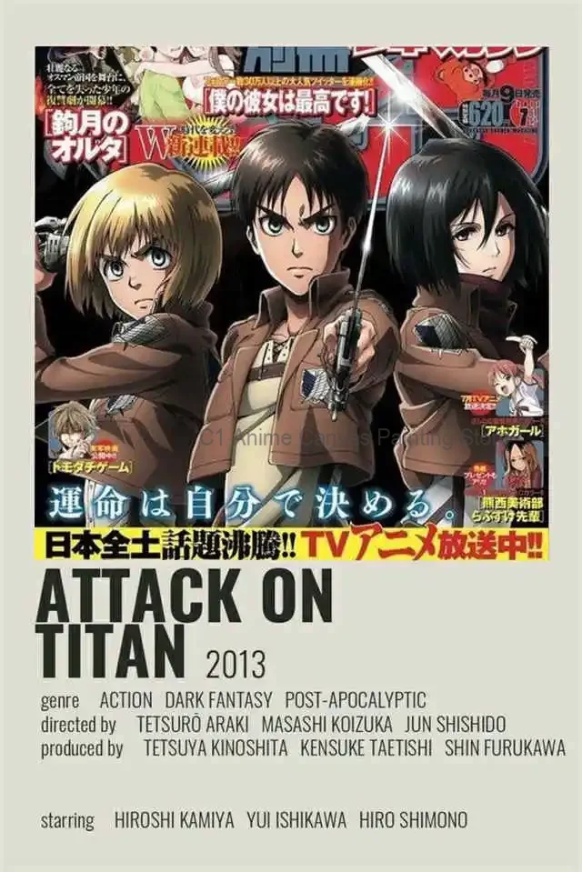 Anime Attack on Titan Final Season Aesthetic Canvas Art