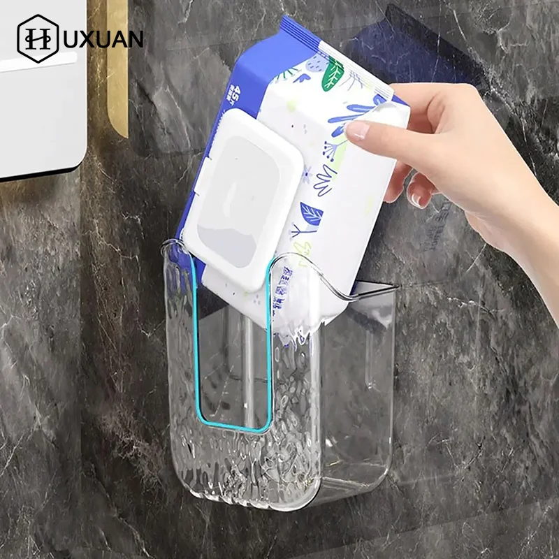 toilet paper holder Punch-Free Toilet Paper Holder Box Waterproof Storage Toilet Paper Storage Rack Towel Kitchen Bathroom Box