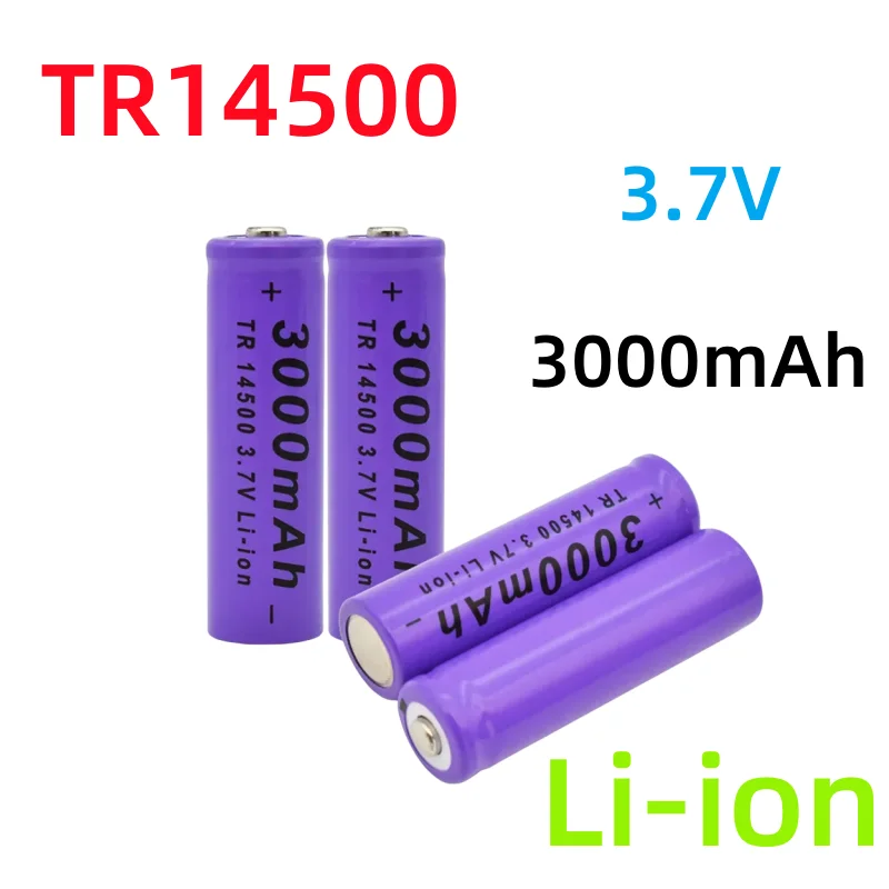 

Free Shipping14500 Lithium Battery 3000 Large Capacity Rechargeable 5 Size 3.7V Strong Flashlight Mouse Toy 14500 battery