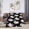 Couch Throw Blanket for Bed MINISO Hello Kitty Decorative Sofa Blankets Fluffy Soft Blankets Bedspread on the Bed Halloween Boho 1