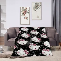 Couch Throw Blanket for Bed MINISO Hello Kitty Decorative Sofa Blankets Fluffy Soft Blankets Bedspread on the Bed Halloween Boho 1