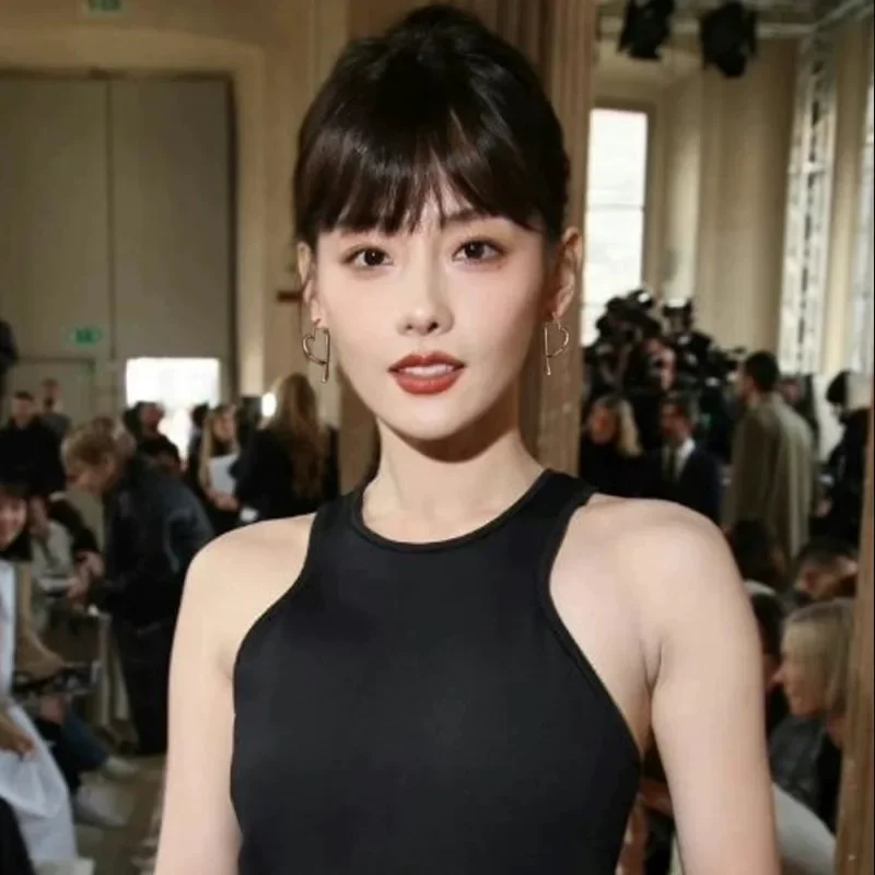 우아한 고급 느낌 니치 디자인 감성 후프 귀걸이, 2023 여성 러브 하트 귀걸이, 패션 주얼리 신상