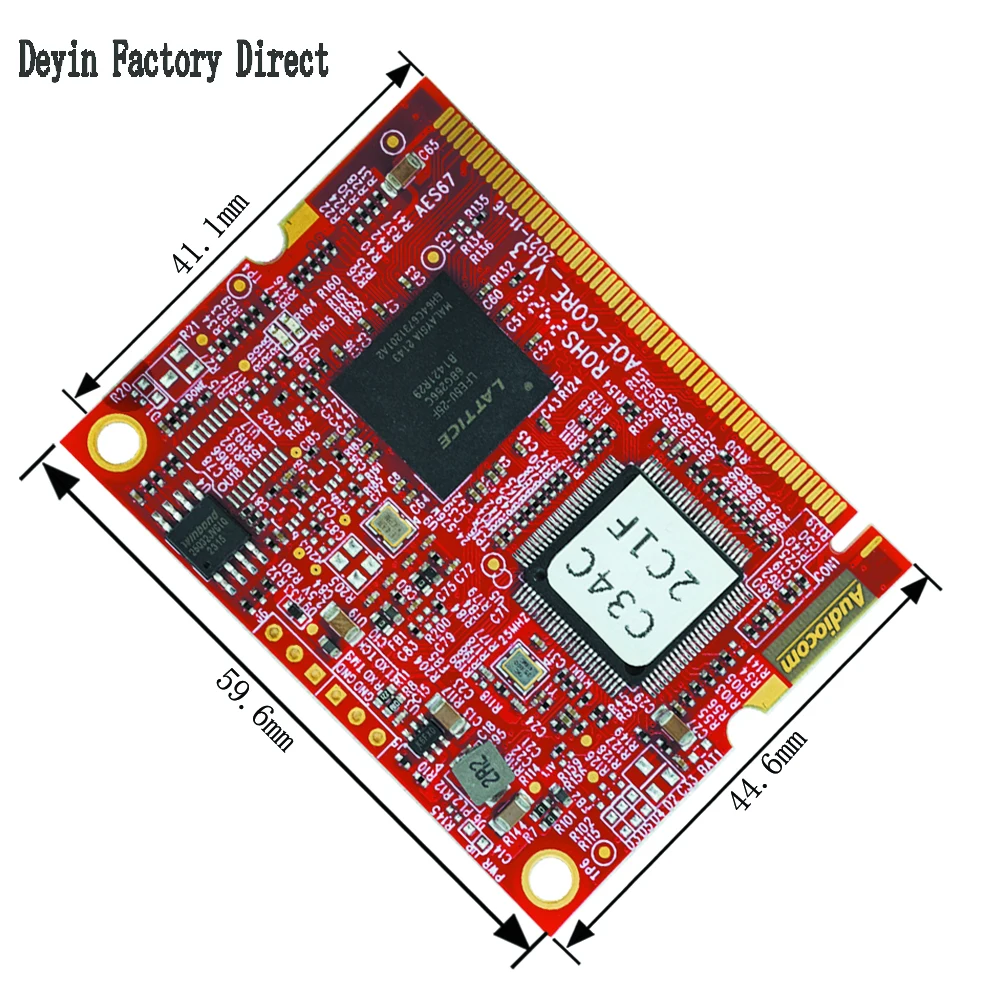 A264 Dante AES67 오디오 전송 카드 64×64 채널 M.2 디지털 오디오 모듈 48/96kHz 32비트
