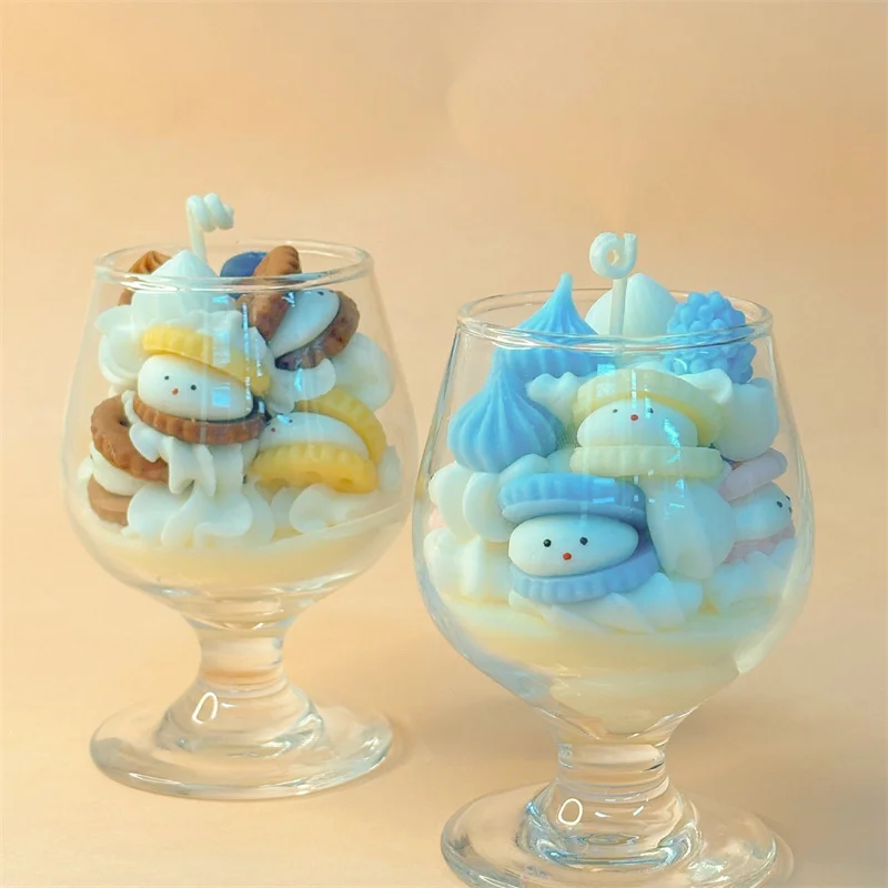 3D Simulated Sandwich Cookies Shape Silicone Candle Mold Epoxy Resin DIY Cream Wax Making Soap Cake