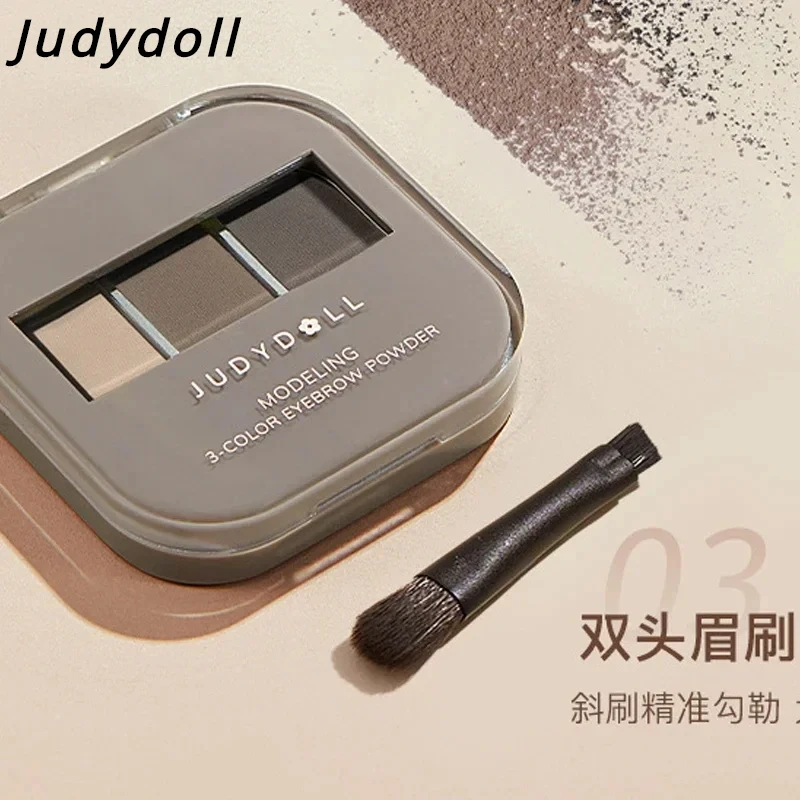 

Judydoll 3Color 3D Natural Eyebrow Cream Long-lasting Color Dark Gray Eyebrow Powder Tray Makeup