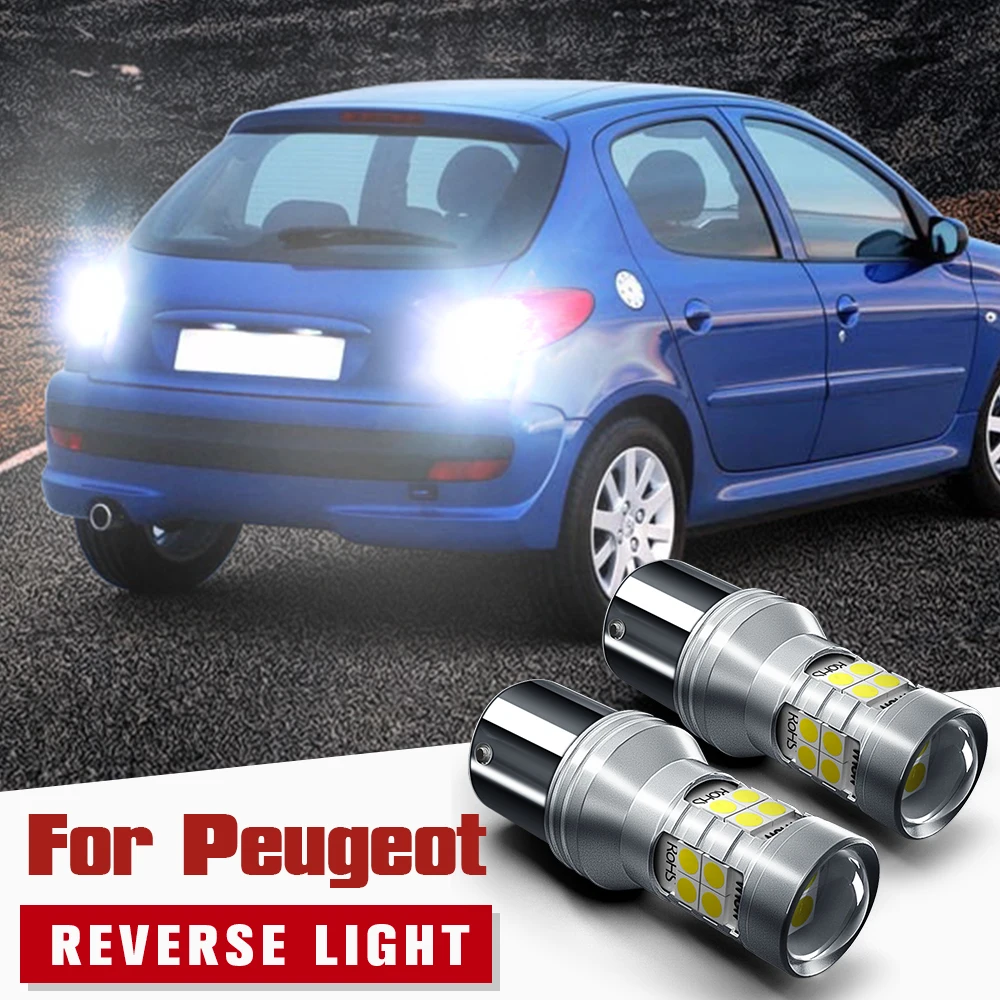 

2pcs LED Reverse Light Backup Blub Lamp P21W BA15S 1156 7506 Canbus For Peugeot 207 208 307 308 406 407 408 5008 508 SW