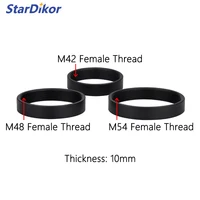 StarDikor M42/M48/M54 x0.75 Female Thread Extension Barrel Adapter Female to Female Thread Length 10MM For Zwo Qhy Camera 1