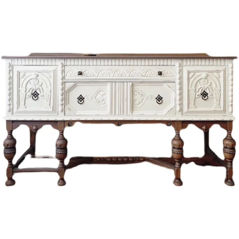 

Антикварный сервант кабинет для американской страны, высококачественное украшение для виллы, шкаф для входа в прихожую, вход в прихожую