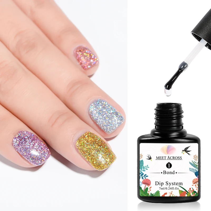 Nail Powder Nail Powder Set 1/5PCS 7ml Dipping Nail Powder System Liquid Kit Set with Base,Activator,Top,Brush Saver Clear Nail Art Manicure Gel Polish