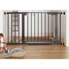 2-Pack 29.7-46 Inch Stair Gate Doorway Automatic Closing Dog Gate Indoor Easy-to-install Pressure-Mount Pet Gate Black Gates 1