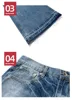 MIJKO Tassel Jeans Men's and Women's Big Hole Pants Wide Leg Cat Beard Blue Jean Fashion 2025ss 5