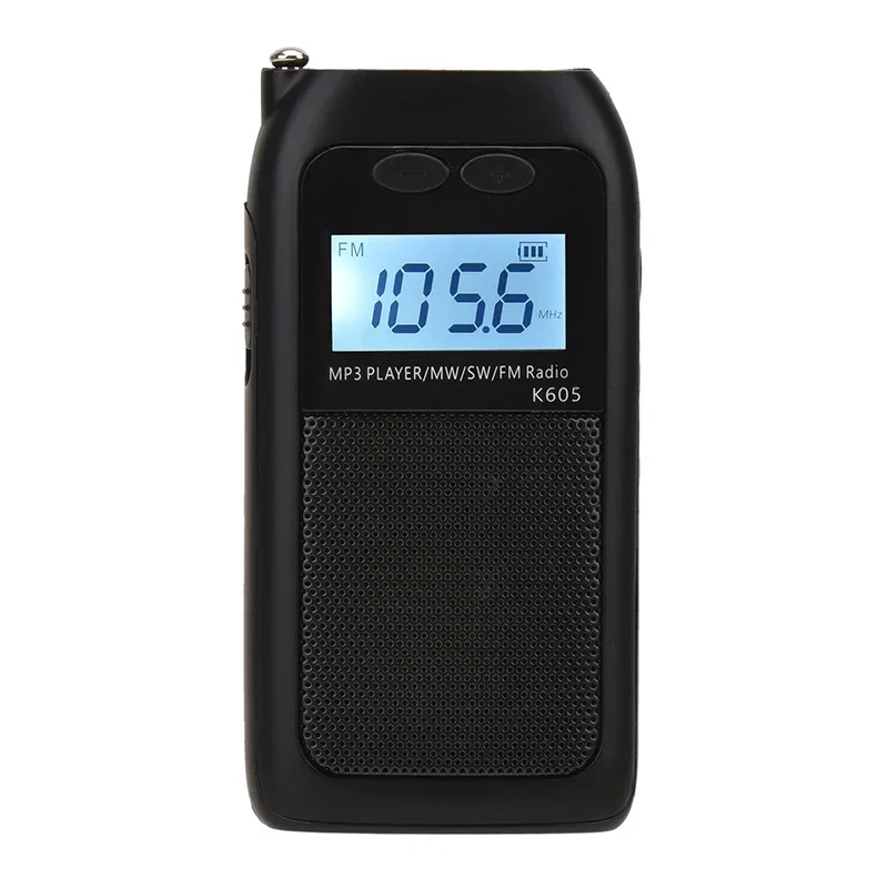 

MP3 Music Player Support TF Card radios portatil am fm K605 Portable Radio FM/SW/MW/MP3 Player Pocket Radio USB